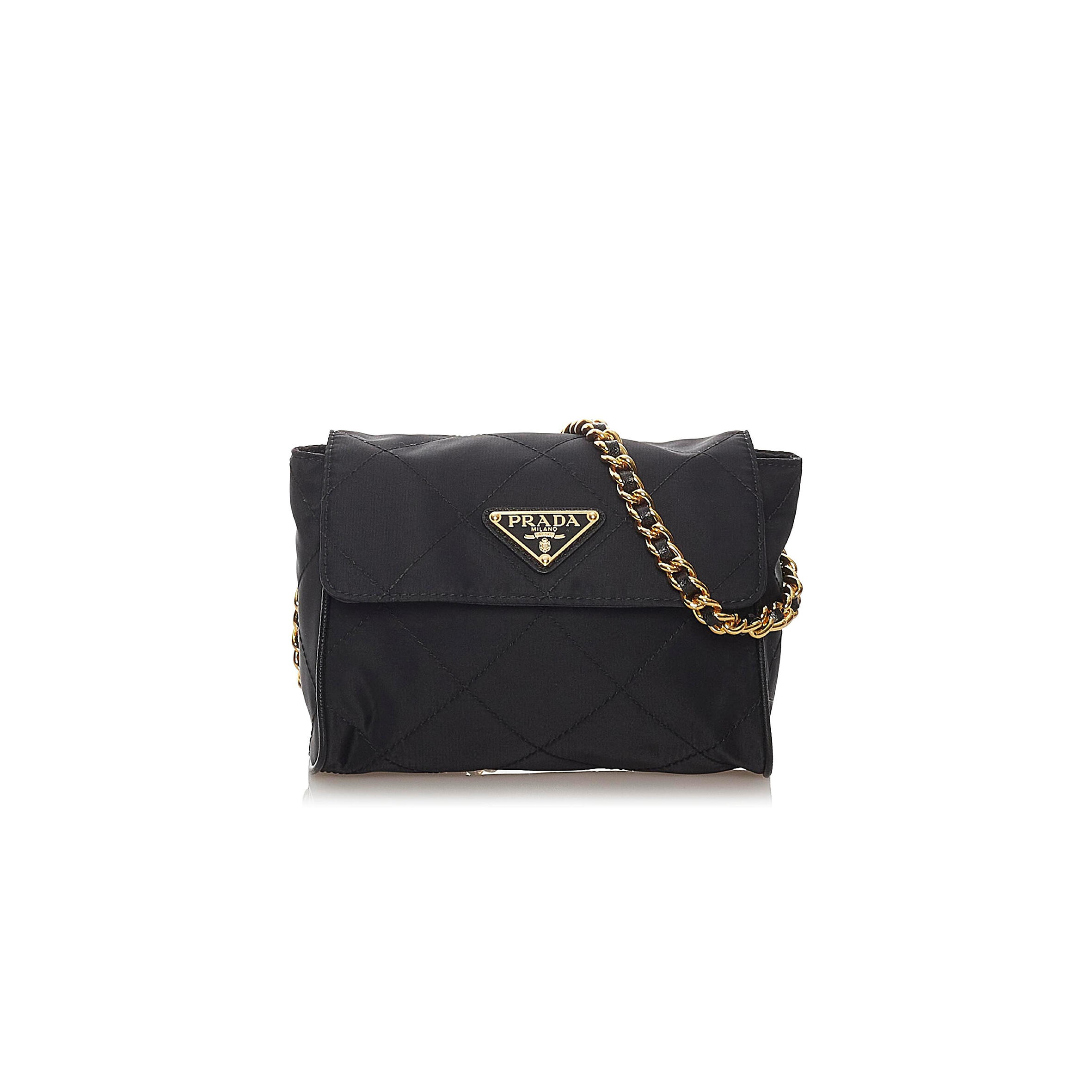 Pra*a re-nylon tessuto chain crossbody bag 1bd633 (23*18*6cm)